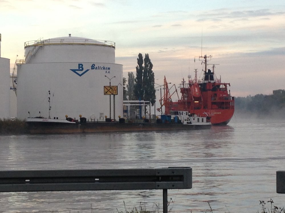 Industrial port cargo vessel